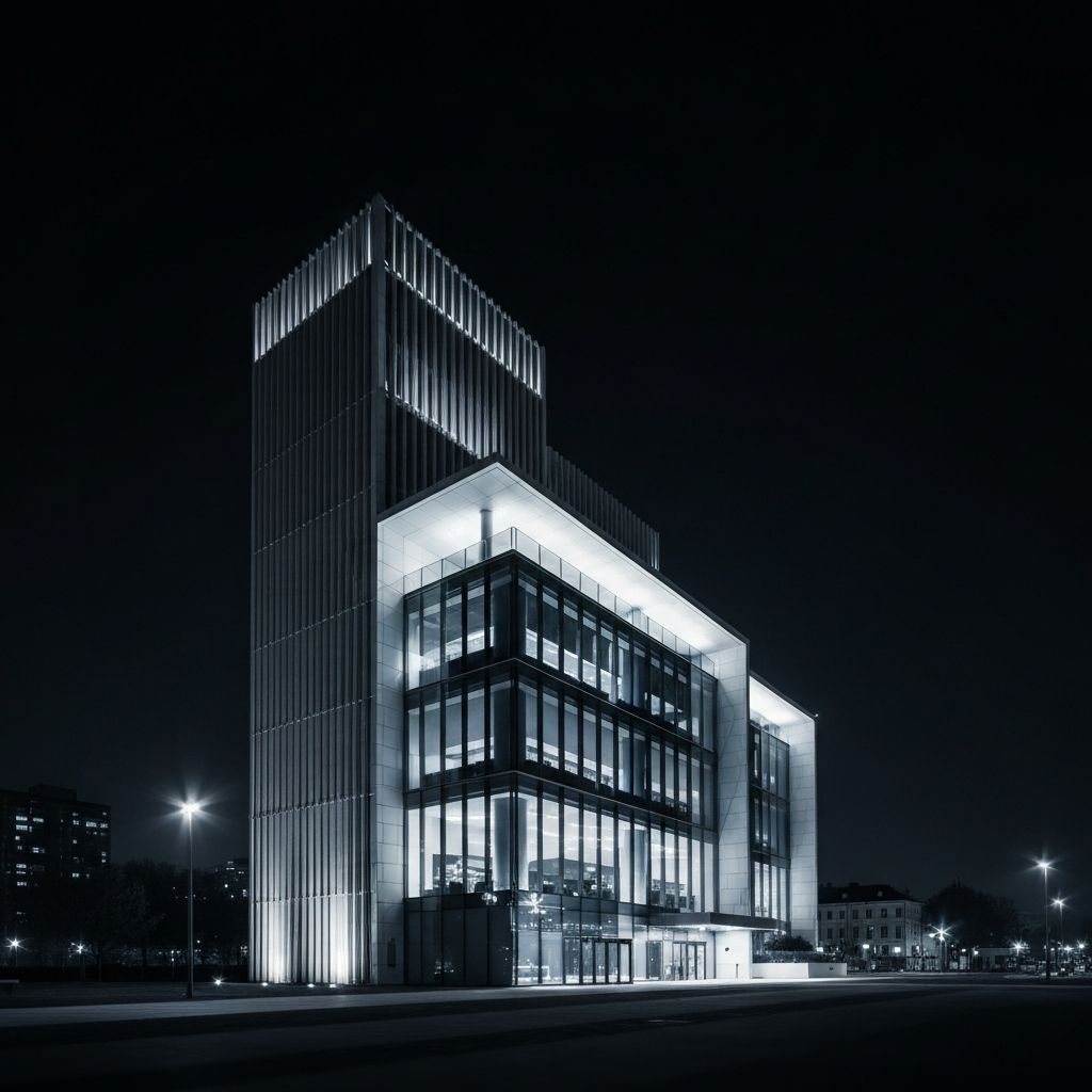 Modern architecture at night